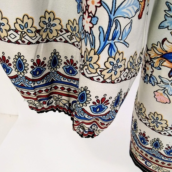 Tantrum Floral Boho Women's Blouse 3/4 Sleeves Size Small - Picture 6 of 6